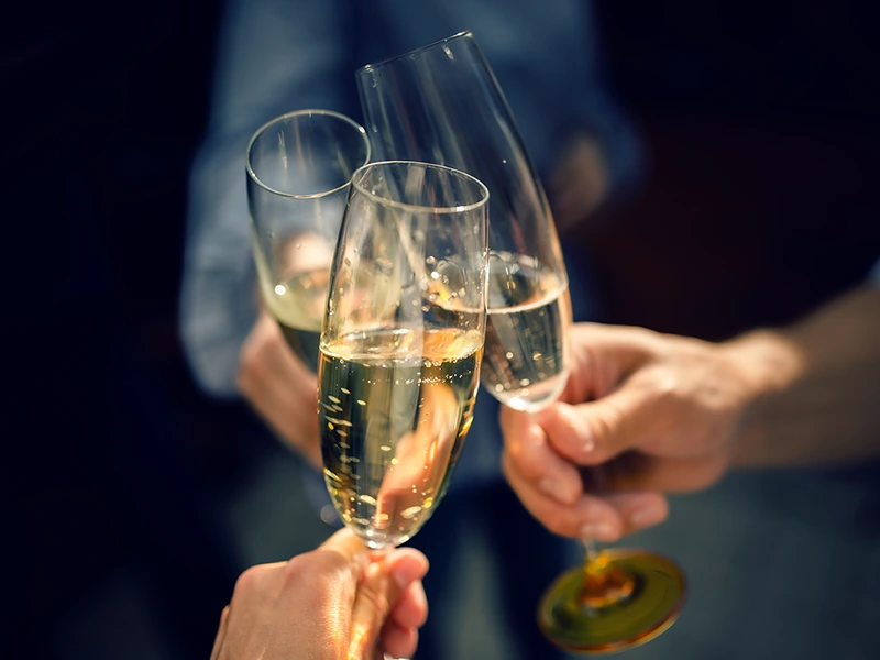 Verres de champagne